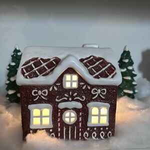 Gingerbread House Cabin Holiday Decor